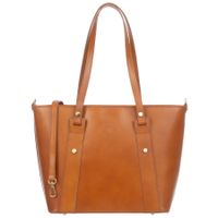 VERA PELLE torebka skórzana klasyczna elegancka z paskiem V605 camel