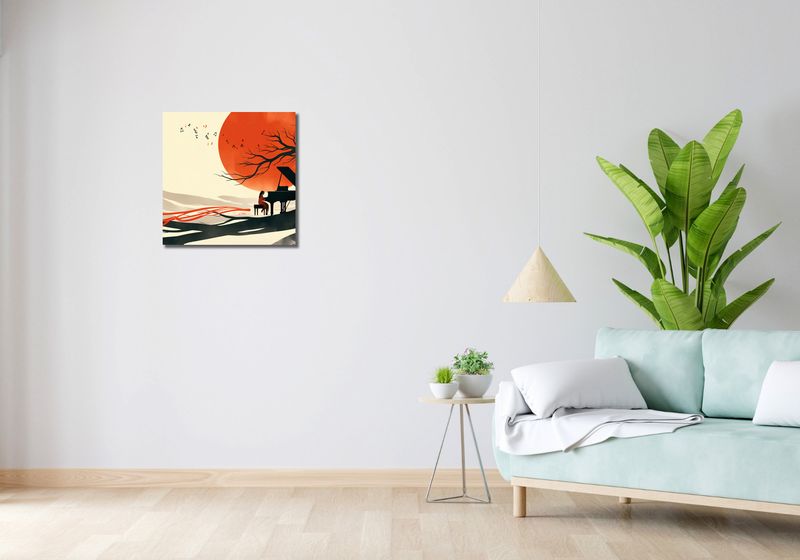 Obraz 50x50cm Pianistka zdjęcie 2