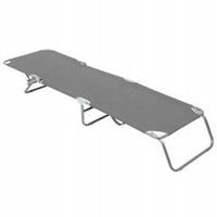 ŁÓŻKO TURYSTYCZNE KEMPINGOWE SKŁADANE SZARE