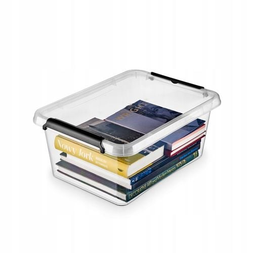 Pojemnik Plastikowy Przeźroczysty z Pokrywą 12,5L Pudełko Pudło na Arena.pl