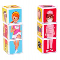 Zabawka dla dzieci SMILY PLAY Klocki Magnetyczne 12 Zawodów SP83465