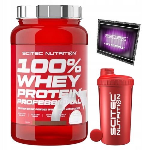 SCITEC 100% WHEY PROTEIN 920 G BIAŁKO + SCITEC SHAKER 700 ml + PRÓBKA na Arena.pl
