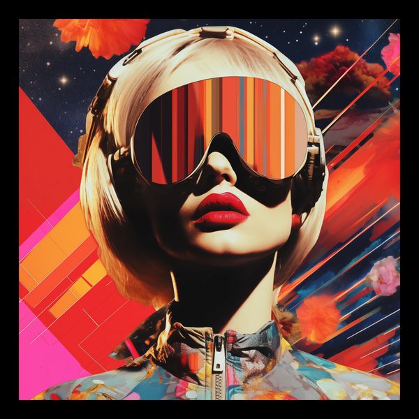 Plakat 20x20cm Retrofuturystyczna Muza zdjęcie 2