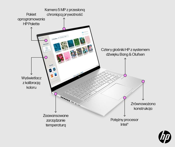 Dotykowy HP ENVY 16 WQXGA IPS 120Hz Intel Core i7-12700H 14-rdzeni 16GB DDR5 1TB SSD NVMe NVIDIA GeForce RTX 3060 6GB Windows 11 zdjęcie 13