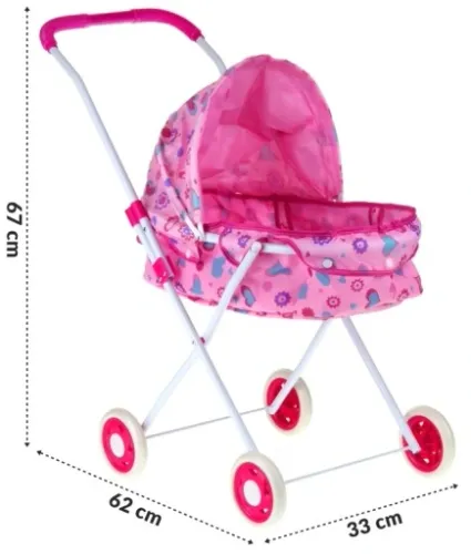 Wózek dla Lalek 2w1 Głęboki Gondola Nosidełko na Arena.pl