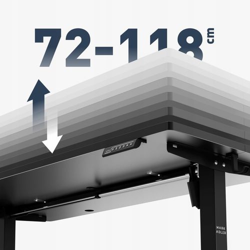 Biurko regulowane elektryczne MARK ADLER czarne komputerowe uchwyt na Arena.pl