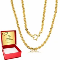 Złoty Łańcuszek 585 Gruby Klasyczny Korda Grawer