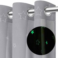 Zasłona gotowa na przelotkach Galaxy 140x250 świecąca w ciemności