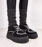 Czarne sneakersy ocieplane na platformie Vargas 36