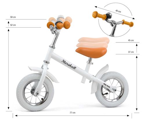 Milly Mally Rowerek Biegowy Marshall Air White na Arena.pl