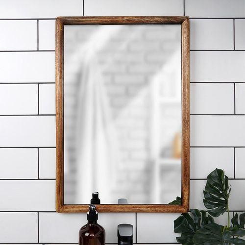 Lustro ścienne drewniane prostokątne 40x60 cm na Arena.pl