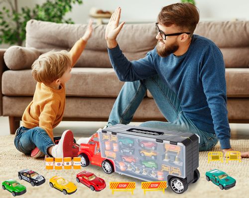 Ciężarówka z 6 Autkami 23 Elementy na Arena.pl