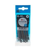 Śruba 5 x 60mm metryczny skok gwintu 8 szt. łeb płaski fra