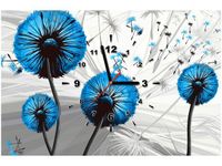 60CM 40CM ZEGAR OBRAZ DMUCHAWCE NIEBIESKIM DRUK PŁÓTNO RAMA