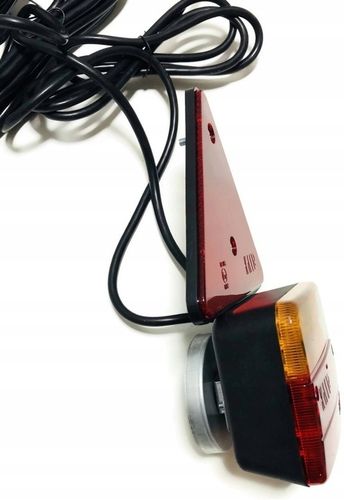 ZESTAW LAMP DO PRZYCZEPKI TRÓJKAT MAGNES WTYK ŚWIATŁA TYŁ HOMOLOGACJA 7 PIN na Arena.pl