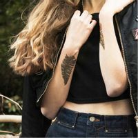 Tatuaż pióra tymczasowy naklejka jakość Paperself