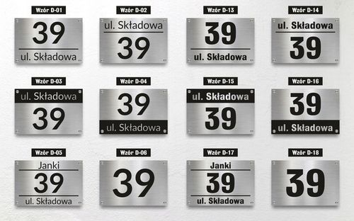 Tabliczka z numerem na dom tablica adresowa aluminiowa numer domu na Arena.pl