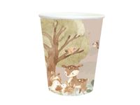 Kubeczki papierowe leśne zwierzątka kraft, 6 szt.