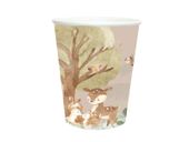 Kubeczki papierowe leśne zwierzątka kraft, 6 szt.