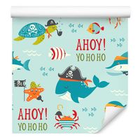 Tapeta do pokoju dziecka zwierzęta piraci napisy