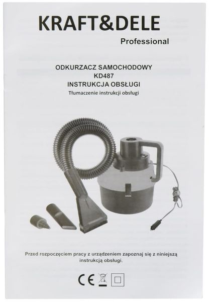 ODKURZACZ SAMOCHODOWY POMPKA 12V 155W 3DYSZE zdjęcie 7