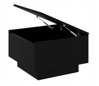 Ława Stolik Kawowy z pojemnikiem Czarny Mat 60 / 60 MUUX pr