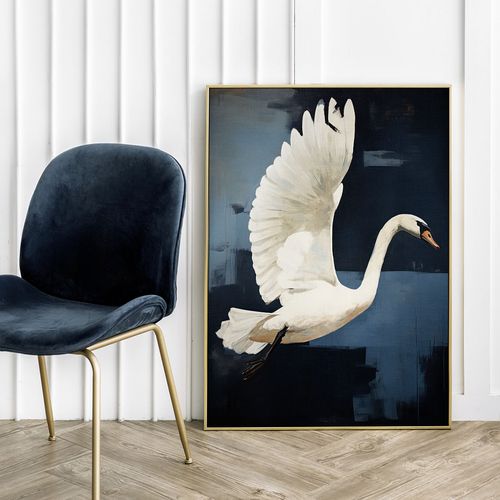 Plakat łabędź abstrakcja obraz 40x50 cm na Arena.pl