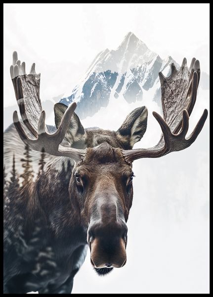 Plakat 64x90cm Łoś Duch Lasu zdjęcie 2