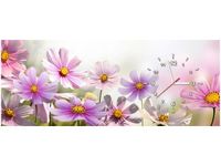 100X40CM ZEGAR DELIKATNE KWIATY OBRAZ