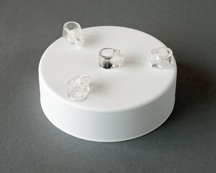 Podsufitka Biała z hamulcem plastikowym 4 otwory 100mm zdjęcie 3