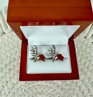 SPINKI DO MANKIETÓW koszuli poroża prezent dla myśliwych