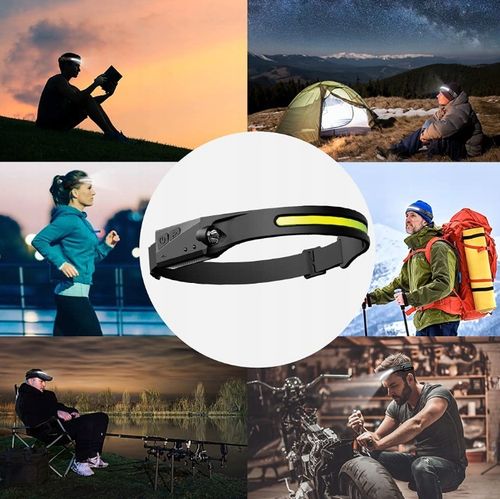 MOCNA LATARKA CZOŁOWA LED REFLEKTOR NA GŁOWĘ COB CZOŁÓWKA na Arena.pl