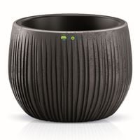 Doniczka osłonka struktura wkład 15x11 cm Czarny beton okrągła