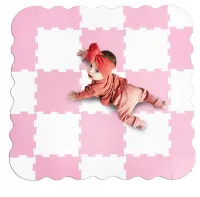 Mata piankowa puzzle piankowe duża dzieci kojec duża gruba różowa 25cz