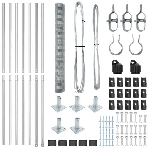 Ogrodzenie z słupkami Srebrny 0.8 x 10 m Stal na Arena.pl