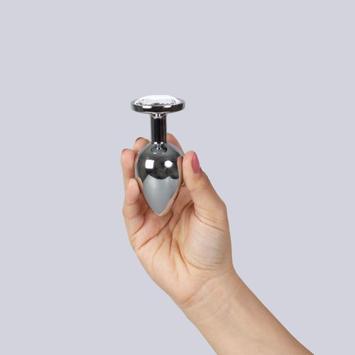 Clear Crystal Jewelled Metal Butt Plug na Arena.pl
