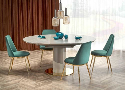 Stół Moette okrągły, rozkładany marmur na Arena.pl