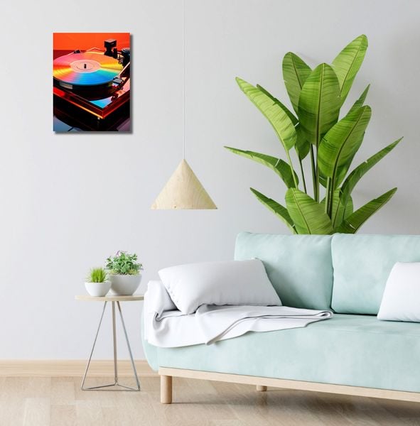 Obraz 30x40cm Wibracje Retro Winyli zdjęcie 2