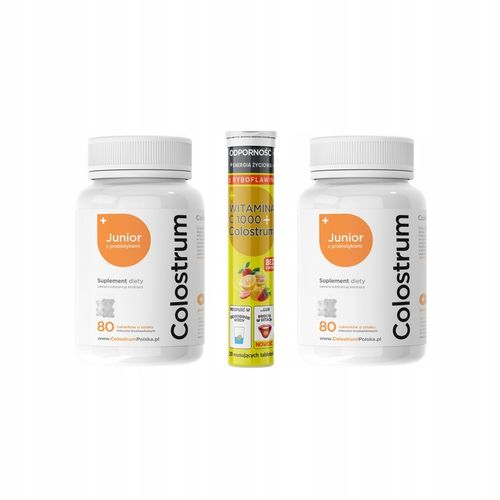 2x Colostrum dla Dzieci Junior PROBIOTYK oraz Witamina C z Colostrum 20 tab na Arena.pl