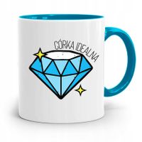 Kubek Błękitny Dla Córki Córka Idealna Prezent Z Nadrukiem Ze Zdjęciem