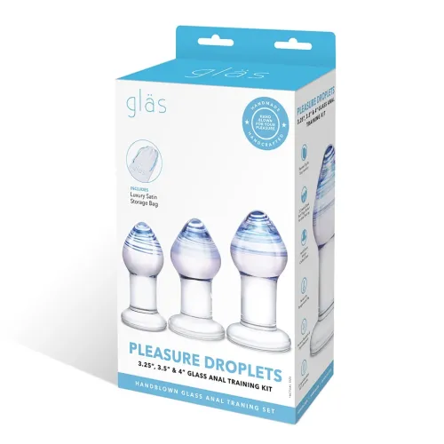 glas pleasure droplets zestaw 3 szklanych aplikatorow treningowych na Arena.pl