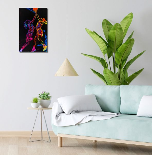 Obraz 30x50cm Mecz W Kosza zdjęcie 2