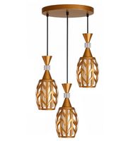 Lampa sufitowa metalowa loft klosz wisząca AT12-3SZ-Gold