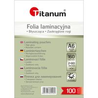 folia do laminowania a6 100 sztuk 80 mic titanum