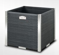 Donica rattanowa 46x46x46 JASNO SZARA