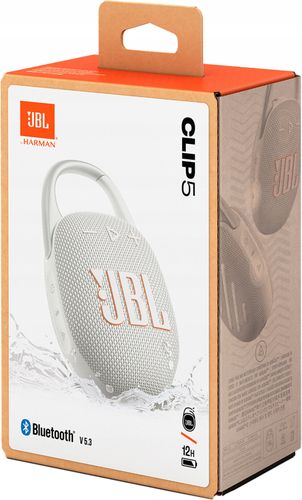 Głośnik Bluetooth JBL Clip 5 Biały na Arena.pl