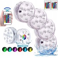 4x OŚWIETLENIE BASENU PODWODNE BASENOWE LAMPKA LED RGB Z PILOT
