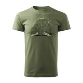 Koszulka z traktorem New Holland męska khaki REGULAR L