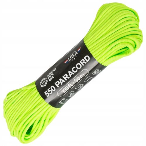 Linka Atwood 550 Rope Paracord 4mm/30m Neon Green na Arena.pl