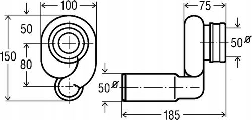 Syfon pisuarowy VIEGA poziomy 492465 na Arena.pl